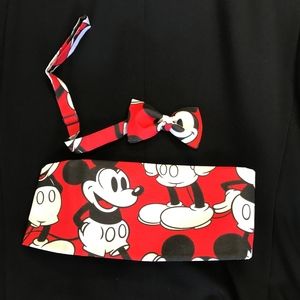 Classic Mickey Mouse Tuxedo Cummerbund and Tie Set